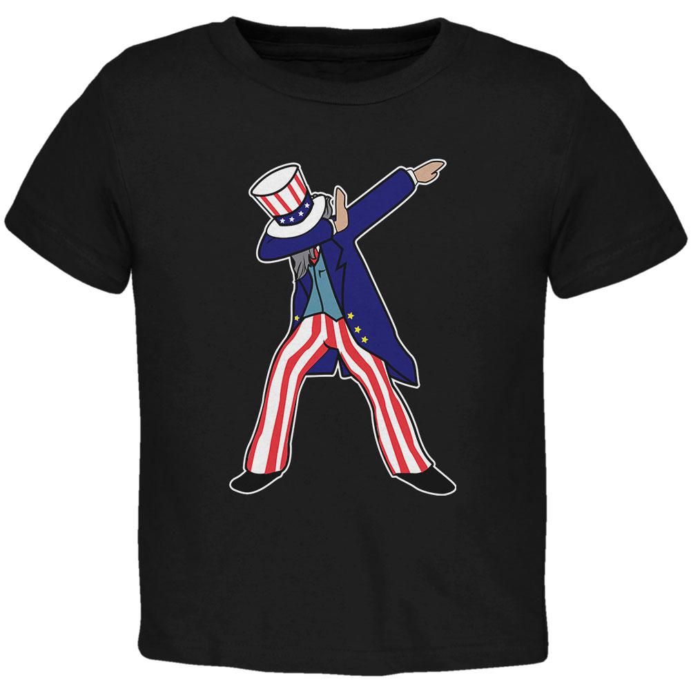 4th Of July Dabbing Uncle Sam Toddler T Shirt Toddler T-Shirts Old Glory 2T Black 