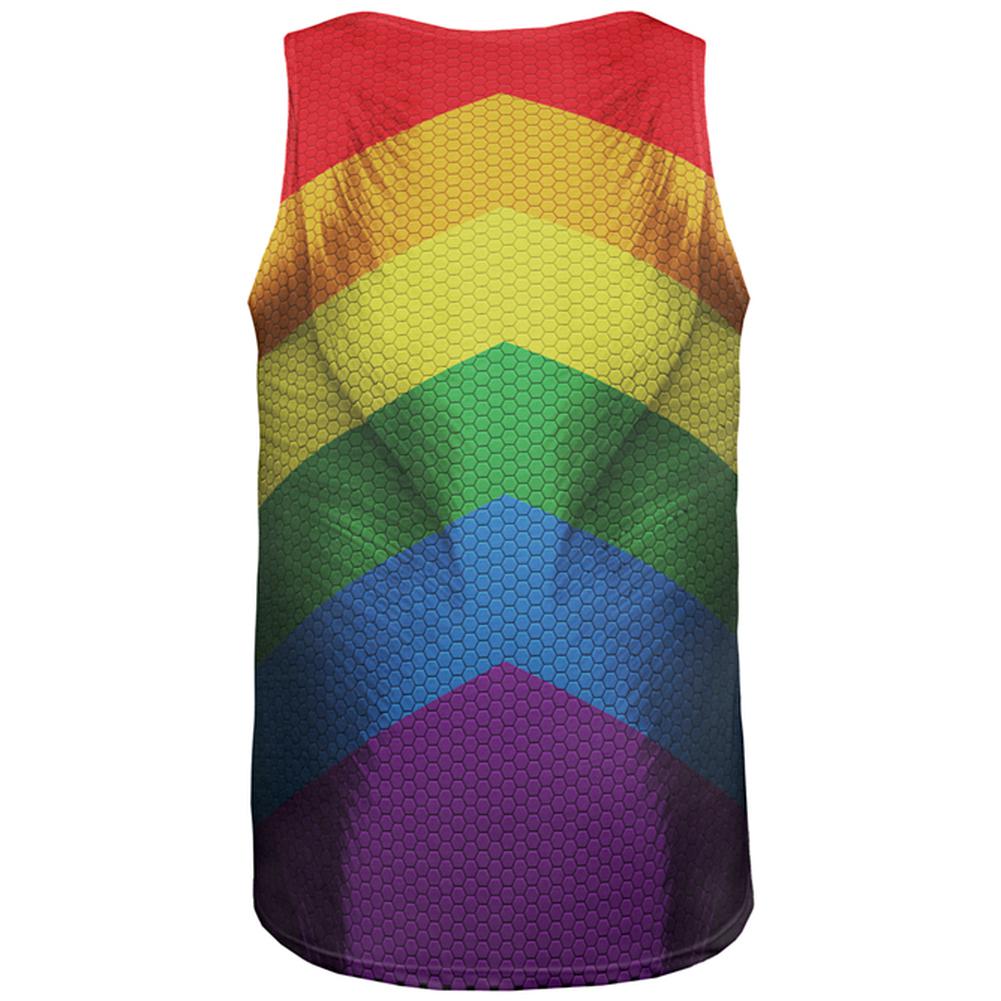 LGBT Gay Pride Superhero Costume All Over Mens Tank Top Men's Tank Tops Old Glory   