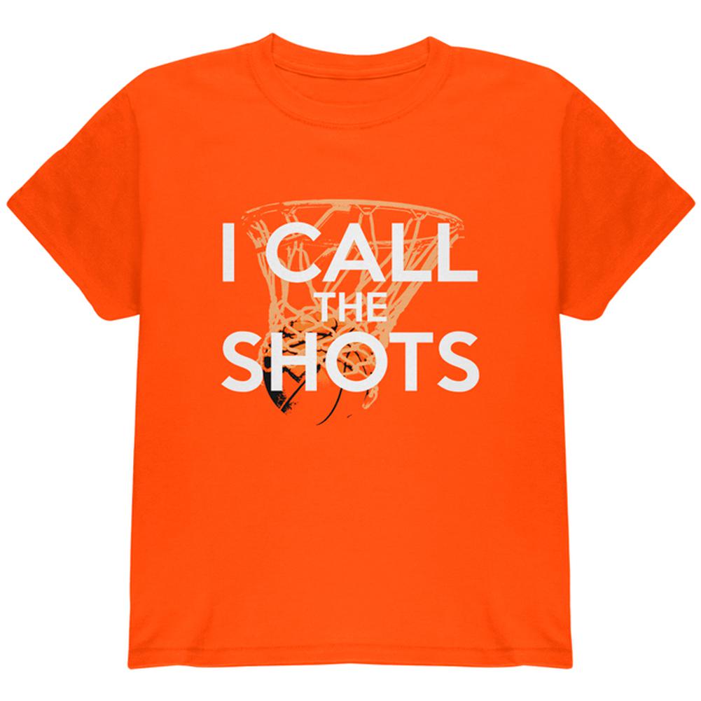 I Call the Shots Basketball Youth T Shirt Youth T-Shirts Old Glory LG Orange 