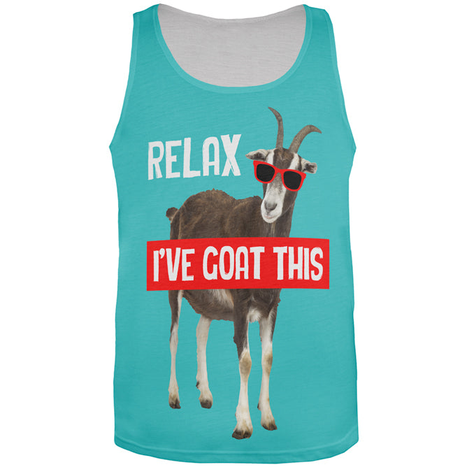 Relax I've Goat Got This All Over Mens Tank Top Men's Tank Tops Old Glory 2XL Multi 