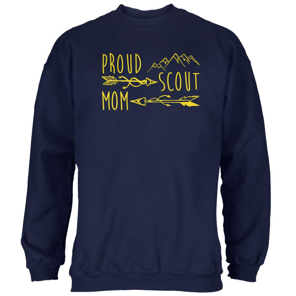 Proud Scout Mom Gold Mens Sweatshirt Men's Sweatshirts Old Glory 2XL Navy 