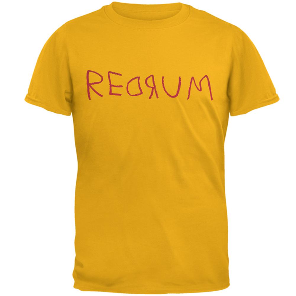 Halloween Horror Redrum Mens T Shirt Men's T-Shirts Old Glory 2XL Yellow 