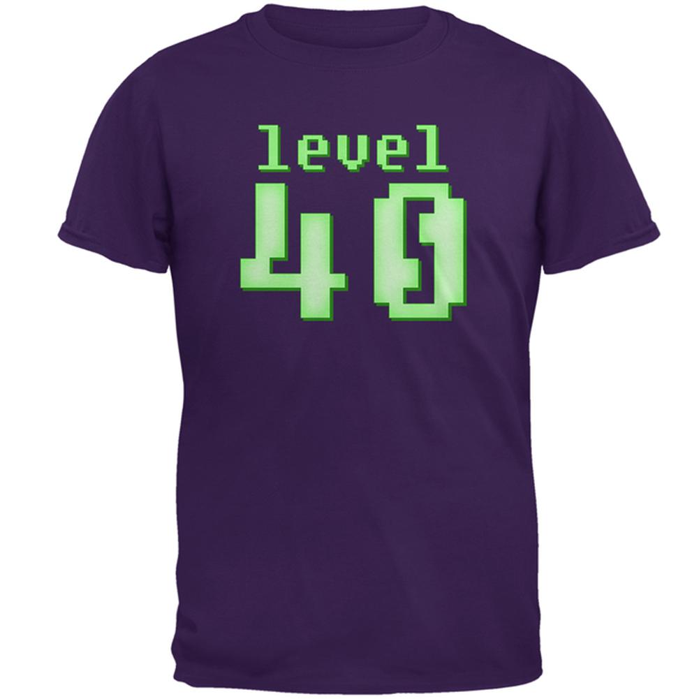 Gamer Milestone Birthday Level 40 Mens T Shirt Men's T-Shirts Old Glory 2XL Purple 