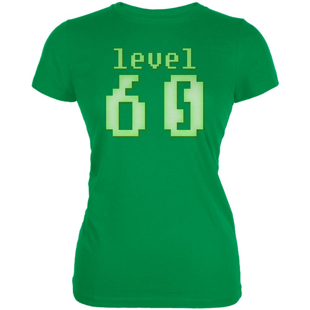 Gamer Milestone Birthday Level 60 Juniors Soft T Shirt Juniors T-Shirts Old Glory 2XL Irish Green 