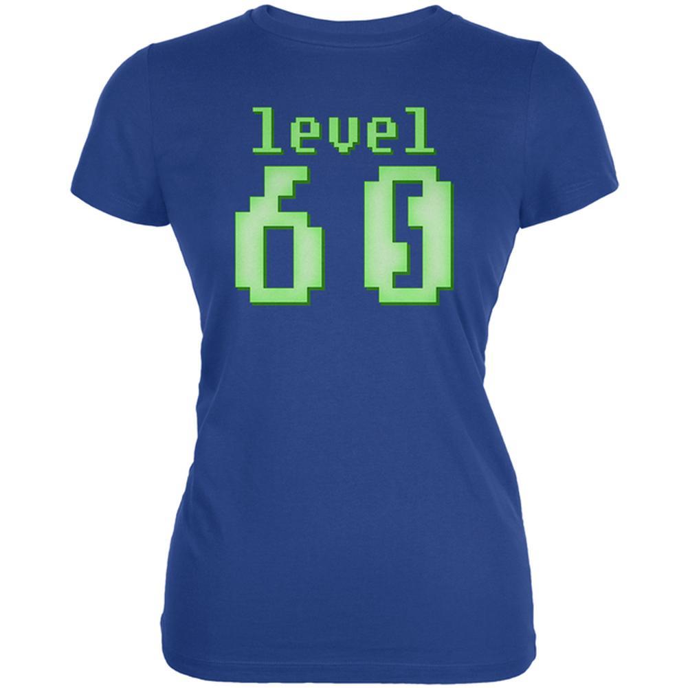 Gamer Milestone Birthday Level 60 Juniors Soft T Shirt Juniors T-Shirts Old Glory 2XL Royal 