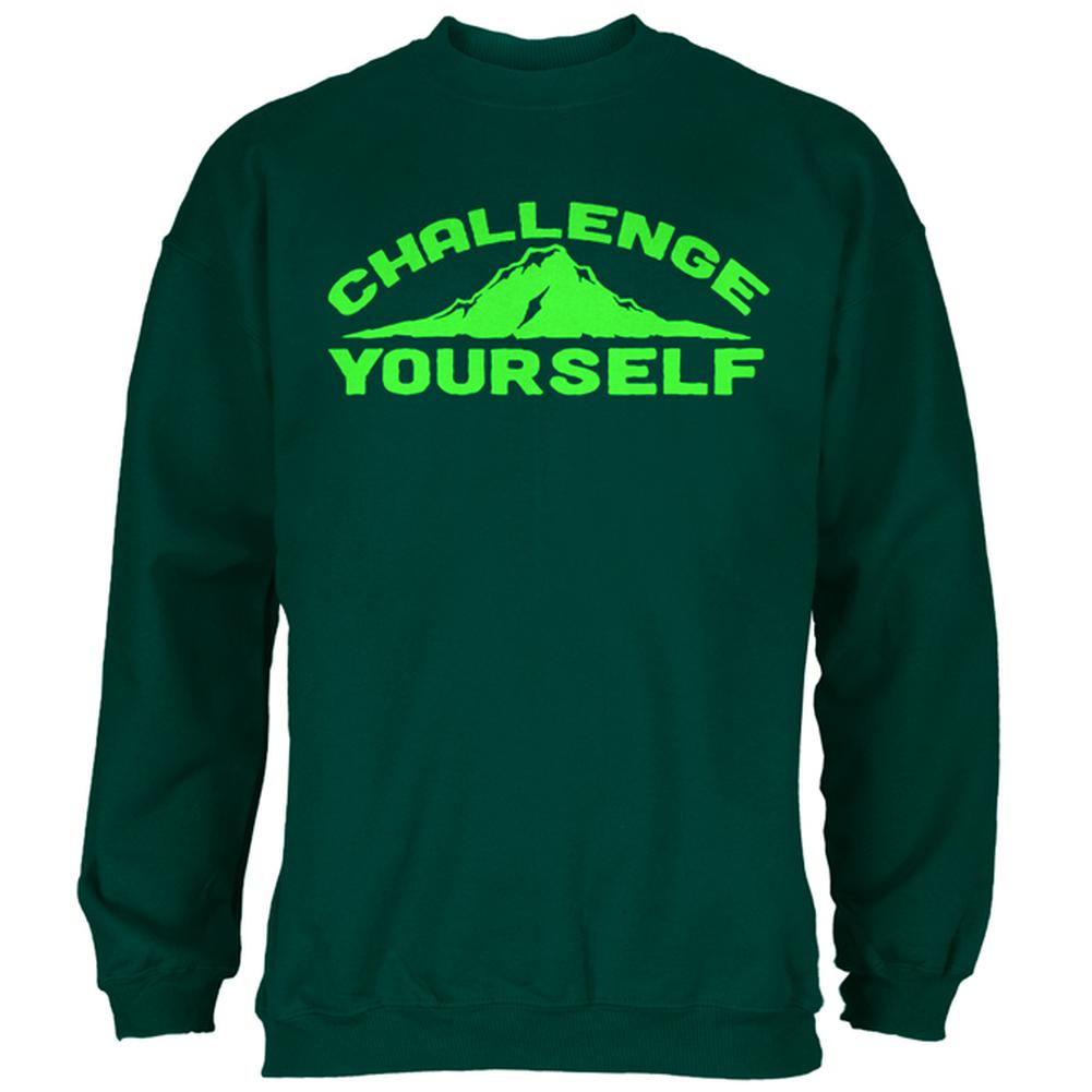 Challenge Yourself Mens Sweatshirt Men's Sweatshirts Old Glory 2XL Forest Green 