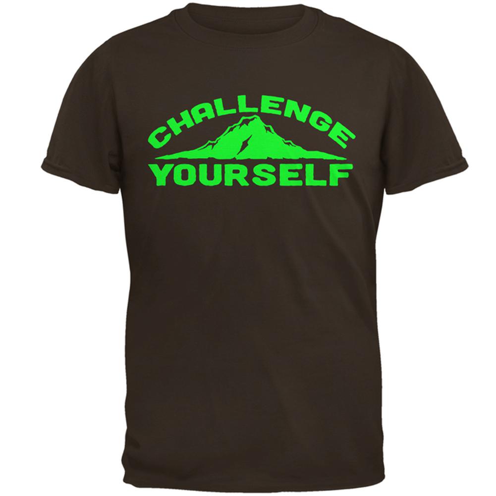 Challenge Yourself Mens T Shirt Men's T-Shirts Old Glory 2XL Brown 