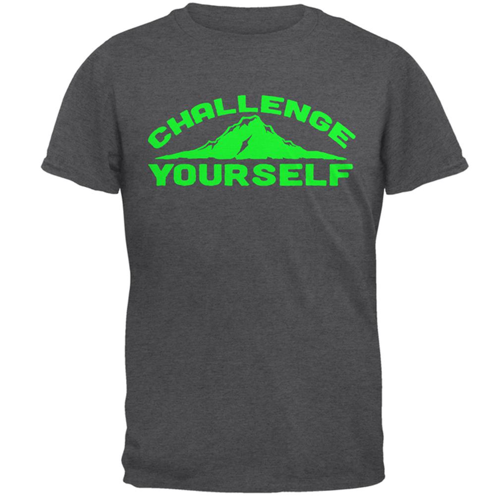 Challenge Yourself Mens T Shirt Men's T-Shirts Old Glory 2XL Dark Heather 