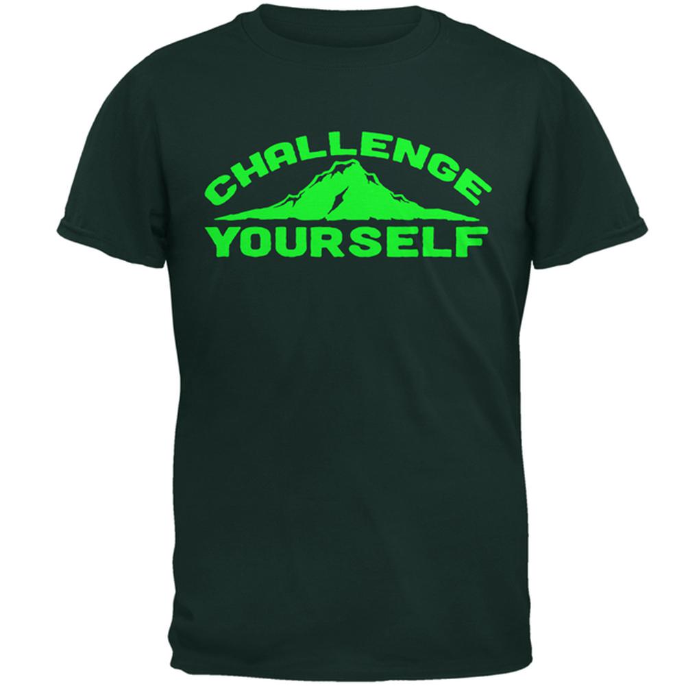 Challenge Yourself Mens T Shirt Men's T-Shirts Old Glory 2XL Forest Green 