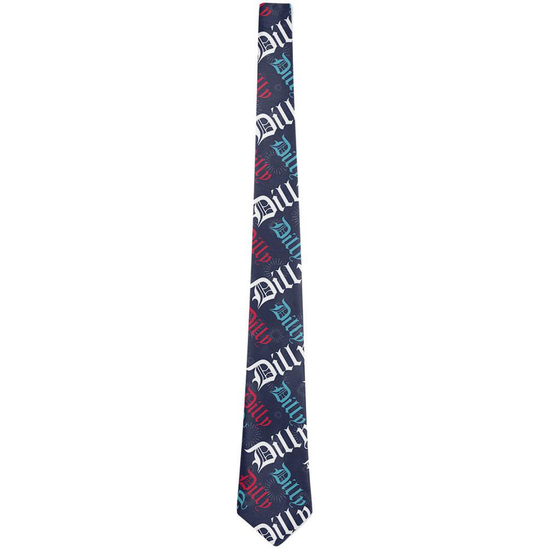 4th Of July Dilly Dilly Pattern Fireworks All Over Neck Tie Men's Neck Ties Old Glory   