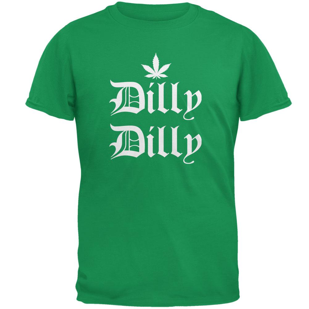 Dilly Dilly Marijuana Weed Leaf Hemp Mens T Shirt Men's T-Shirts Old Glory 2XL Irish Green 