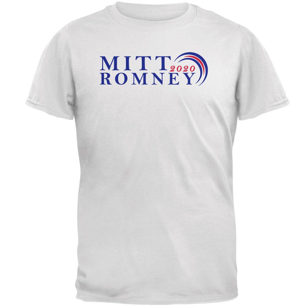 Presidential Election Mitt Romney 2020 Half Circle Mens T Shirt Men's T-Shirts Old Glory 2XL White 