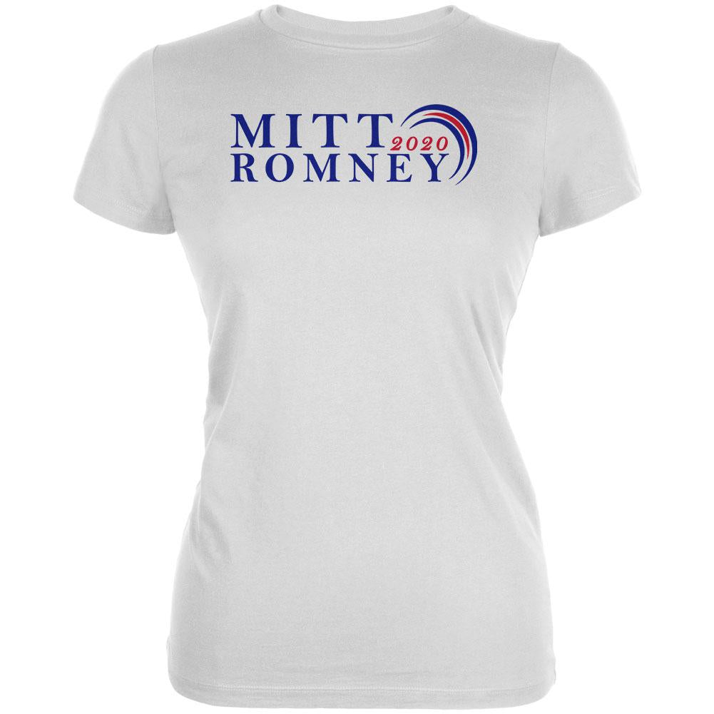 Presidential Election Mitt Romney 2020 Half Circle Juniors Soft T Shirt Juniors T-Shirts Old Glory 2XL White 