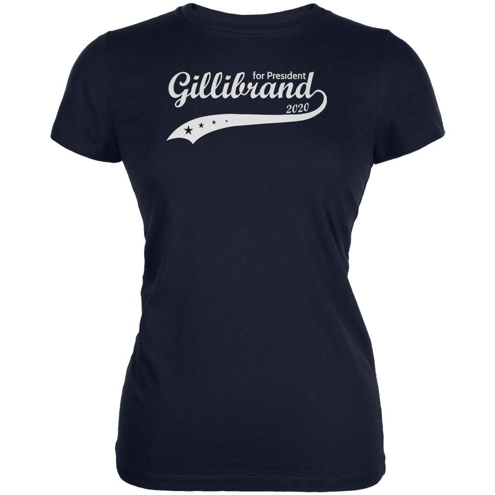 Election 2020 Kirsten Gillibrand for President Swoosh Juniors Soft T Shirt Juniors T-Shirts Old Glory 2XL Navy 