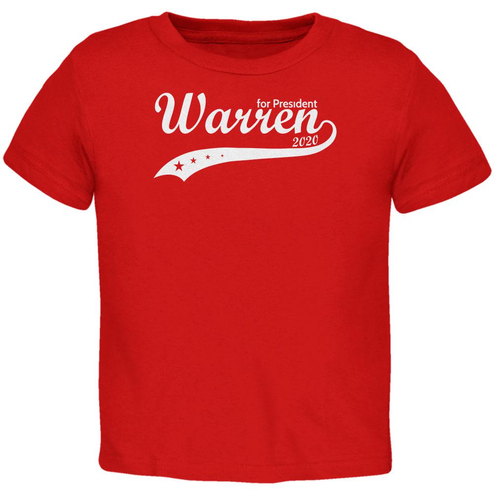 Election 2020 Elizabeth Warren For President Swoosh Toddler T Shirt Toddler T-Shirts Old Glory 2T Red 