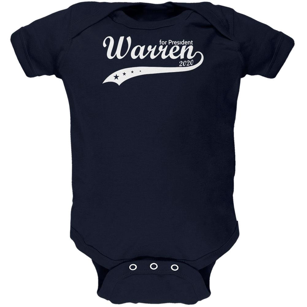 Election 2020 Elizabeth Warren For President Swoosh Soft Baby One Piece Baby One Piece Old Glory 0-3M Navy 