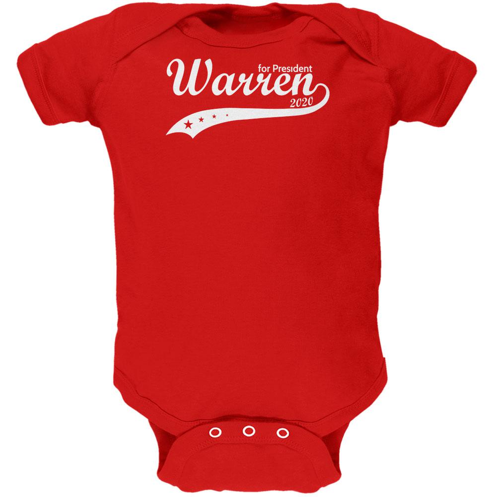 Election 2020 Elizabeth Warren For President Swoosh Soft Baby One Piece Baby One Piece Old Glory 0-3M Red 