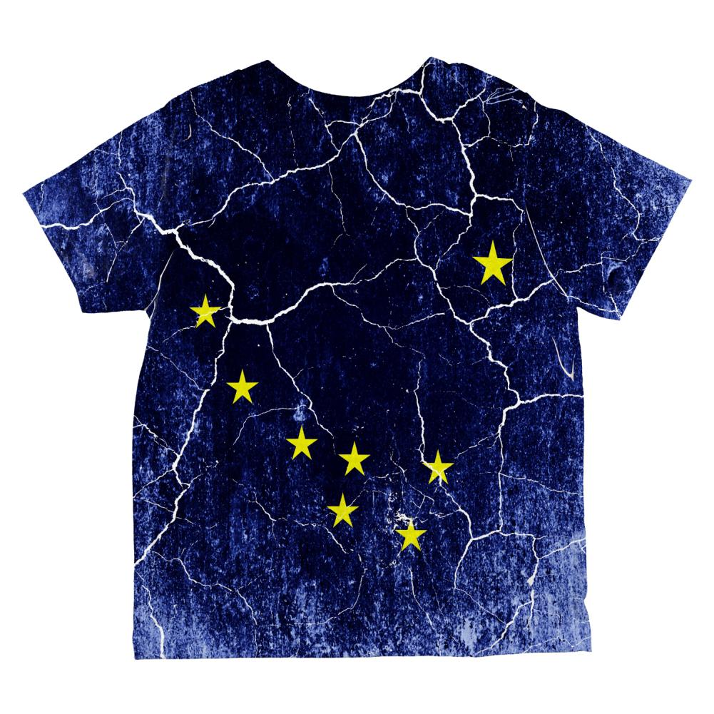 Alaska Vintage Distressed State Flag All Over Toddler T Shirt Toddler T-Shirts Old Glory   