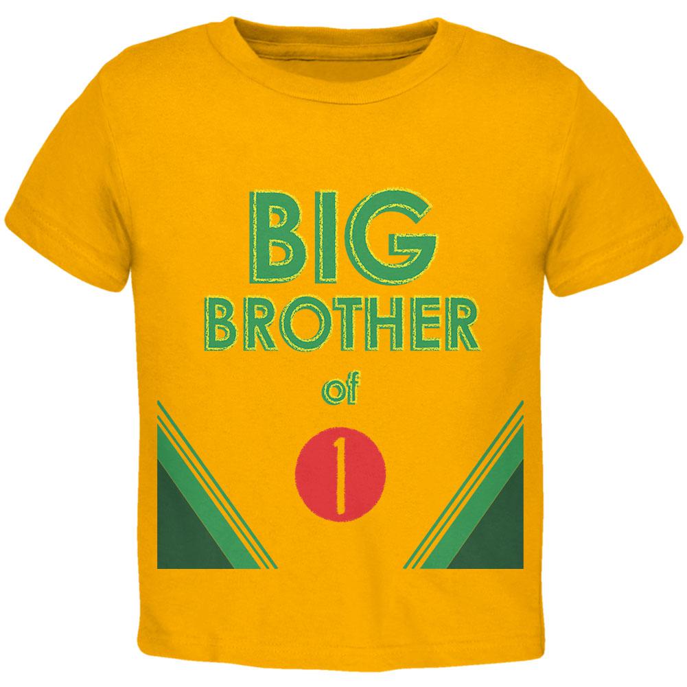 Crayon Big Brother of 1 Toddler T Shirt Toddler T-Shirts Old Glory 2T Gold 