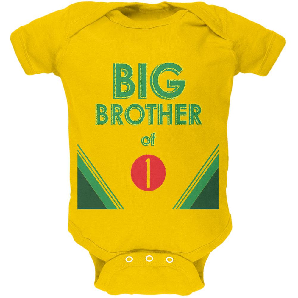 Crayon Big Brother of 1 Soft Baby One Piece Baby One Piece Old Glory 0-3M Yellow 