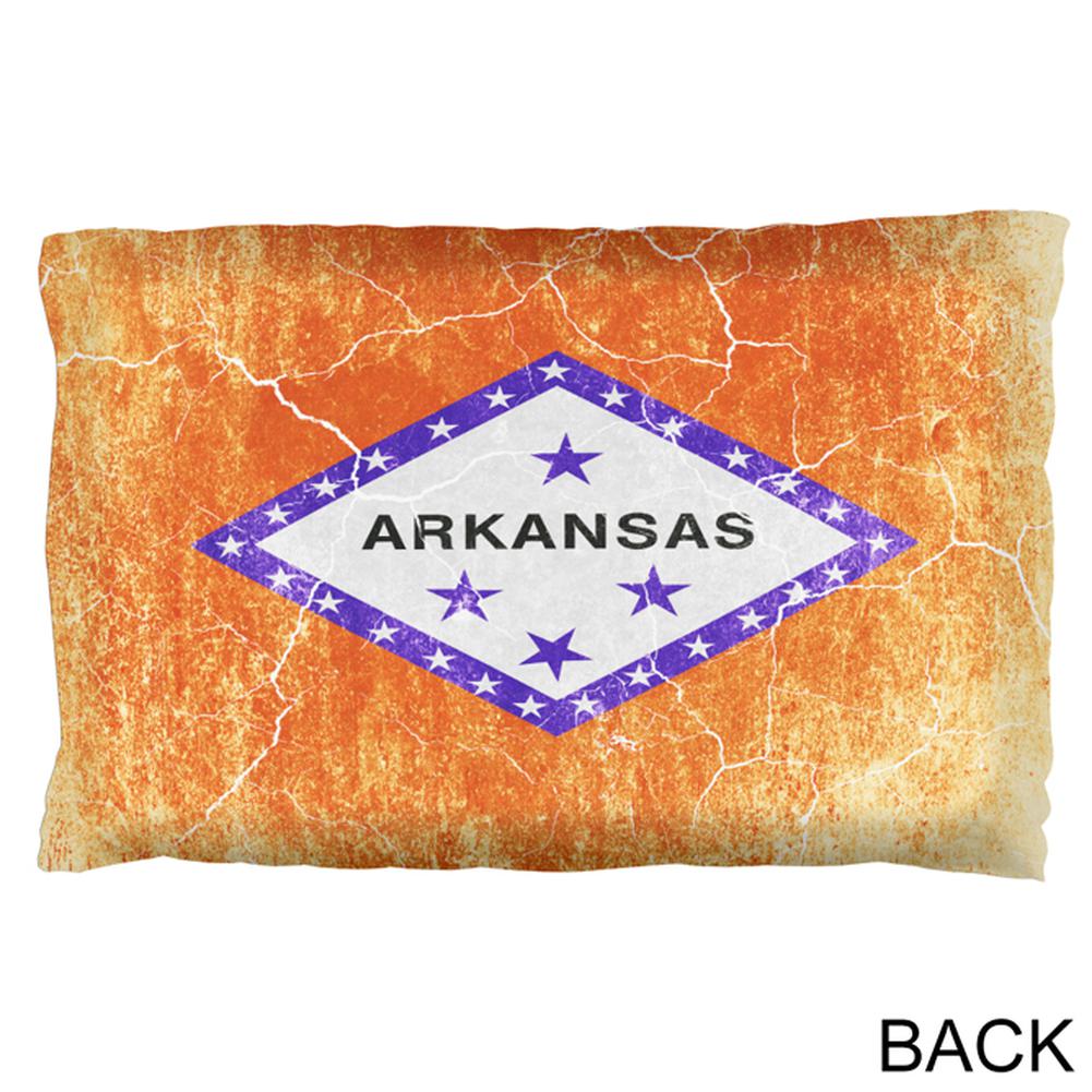 Arkansas Vintage Distressed State Flag Pillow Case Pillowcases Old Glory   