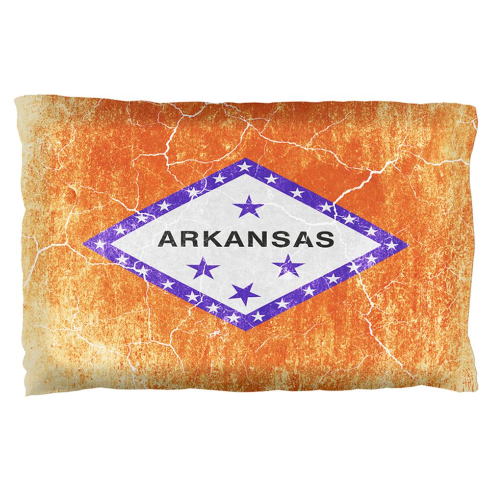 Arkansas Vintage Distressed State Flag Pillow Case Pillowcases Old Glory OS Multi 