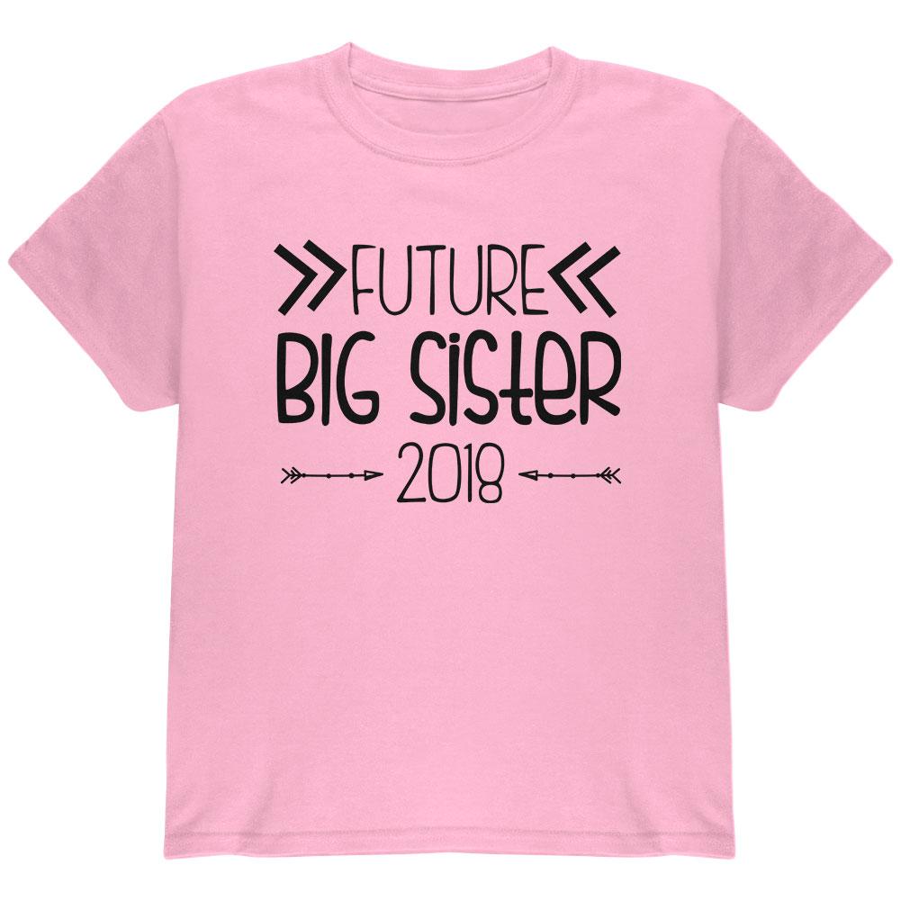 Future Big Sister Arrows 2018 Youth T Shirt Youth T-Shirts Old Glory LG Light Pink 