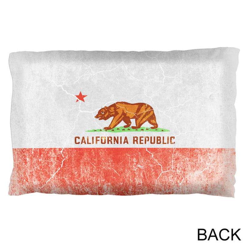 California Vintage Distressed State Flag Pillow Case Pillowcases Old Glory   