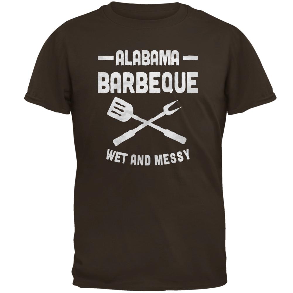 Alabama Barbeque Wet and Messy Mens T Shirt Men's T-Shirts Old Glory 2XL Brown 