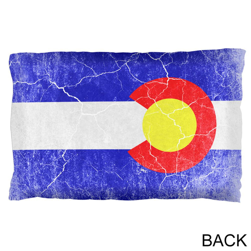 Colorado Vintage Distressed State Flag Pillow Case Pillowcases Old Glory   