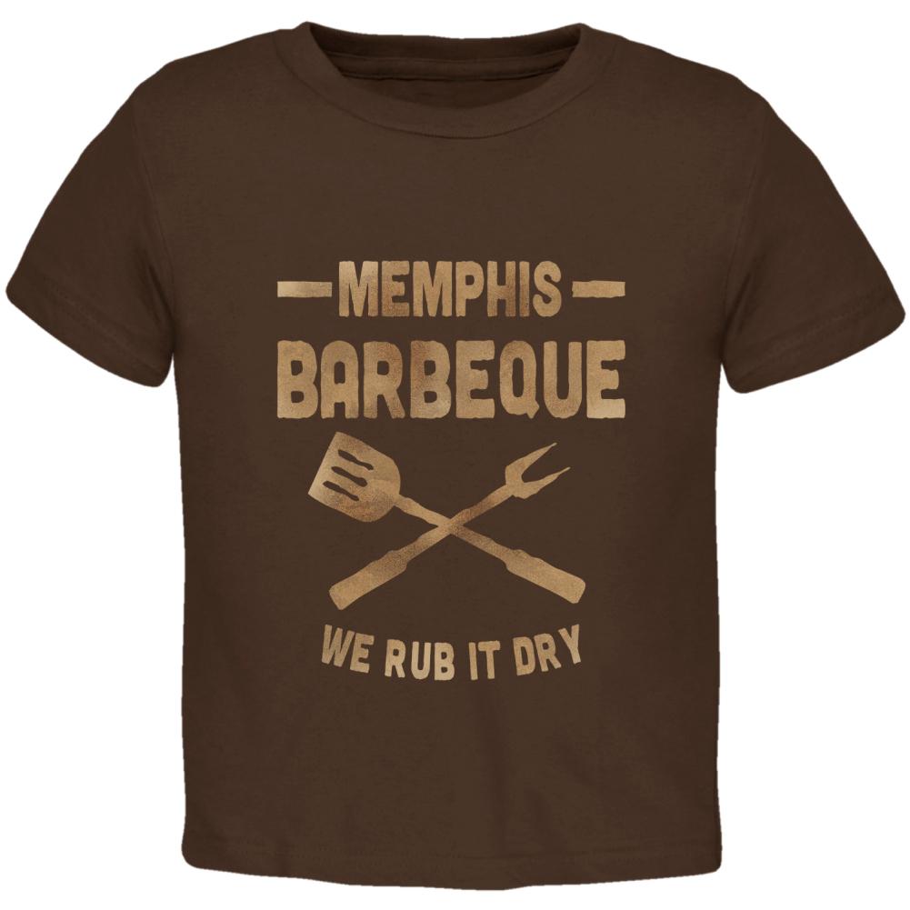 Memphis Barbeque Rub It Dry Toddler T Shirt Toddler T-Shirts Old Glory 2T Brown 