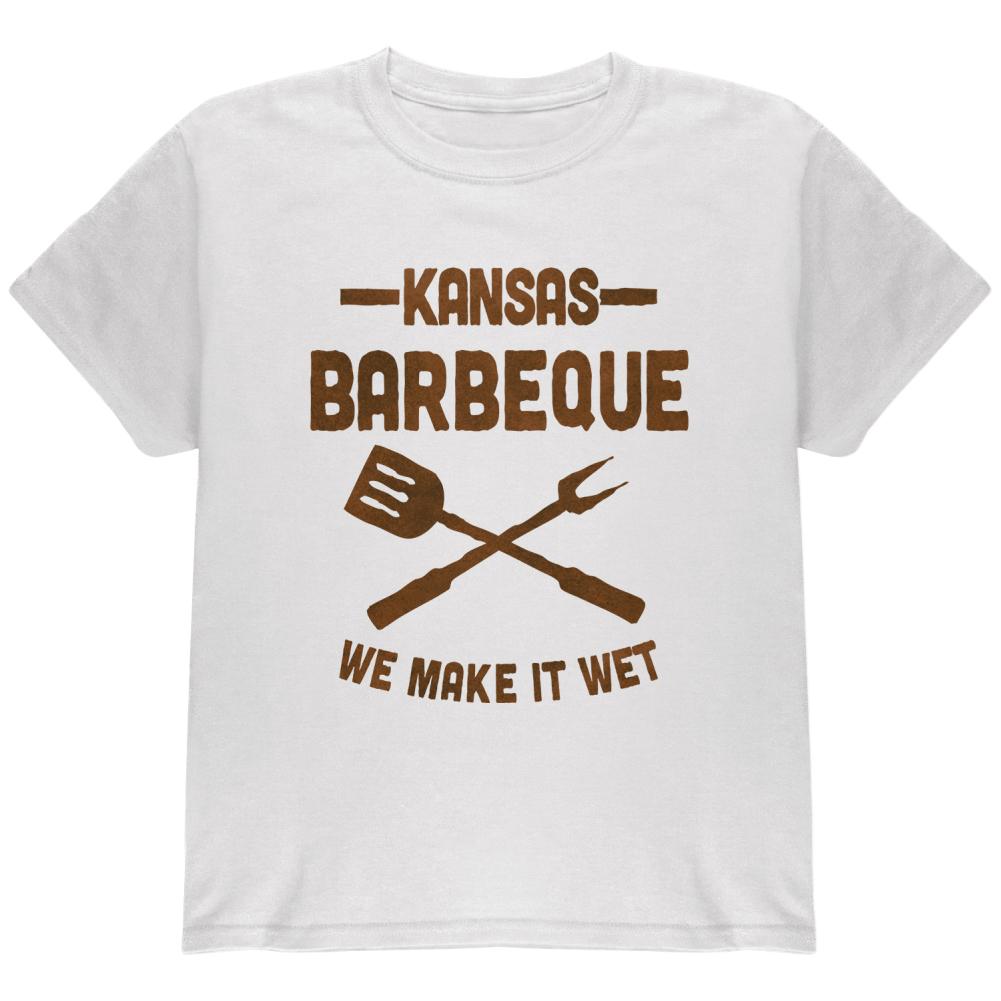 Kansas City Barbeque Make It Wet Youth T Shirt Youth T-Shirts Old Glory LG White 