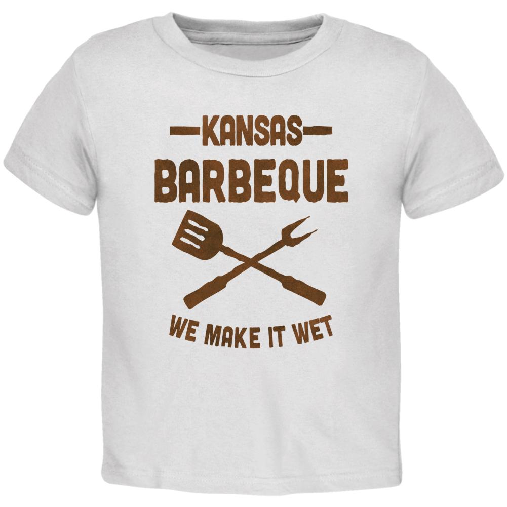 Kansas City Barbeque Make It Wet Toddler T Shirt Toddler T-Shirts Old Glory 2T White 