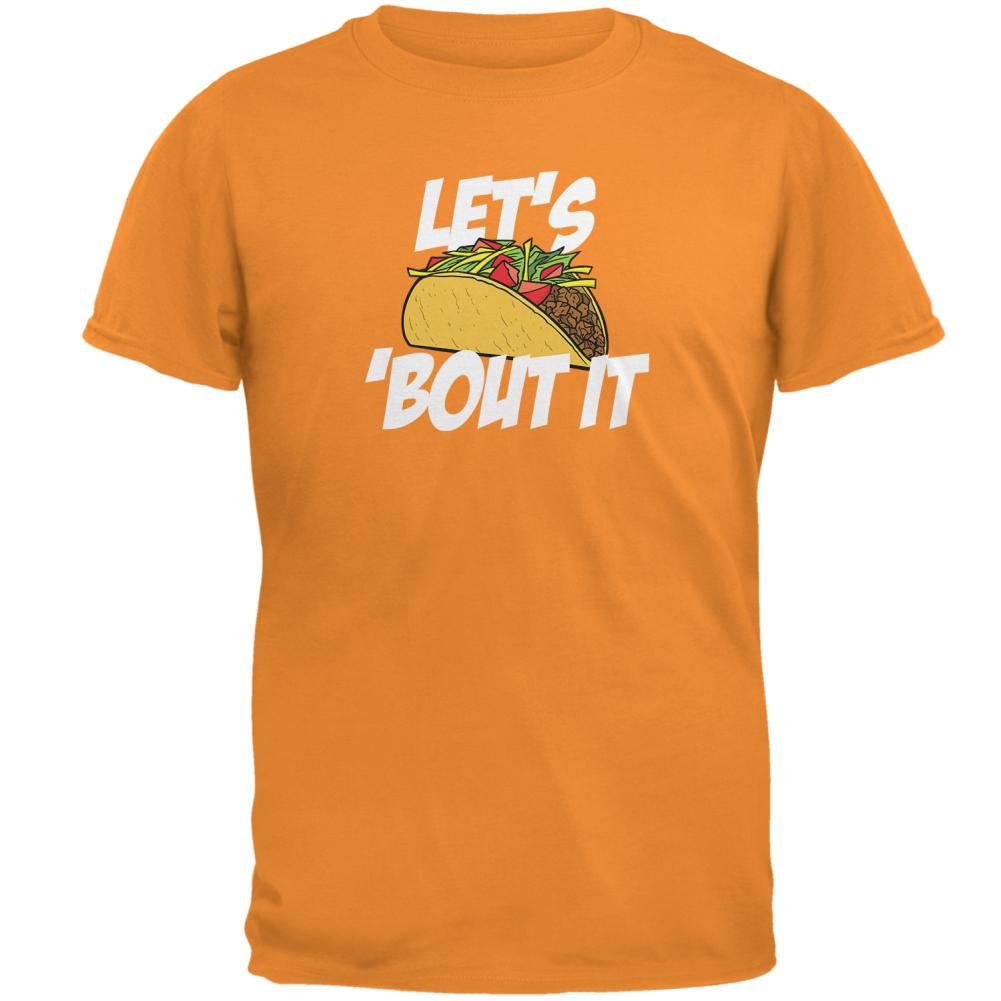 Cinco de Mayo Let's Taco 'Bout It Mens T Shirt Men's T-Shirts Old Glory 2XL Tangerine 