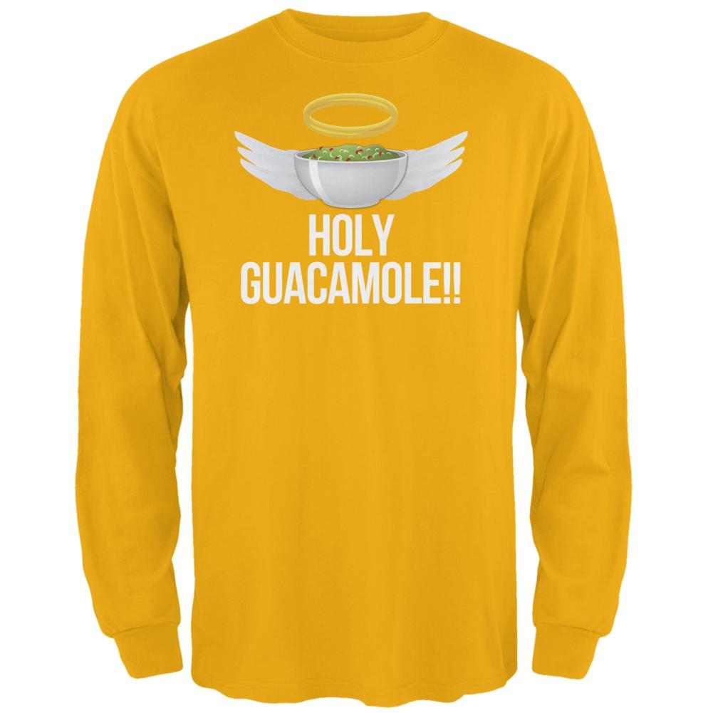 Cinco de Mayo Holy Guacamole! Mens Long Sleeve T Shirt Men's Long Sleeves Old Glory 2XL Gold 