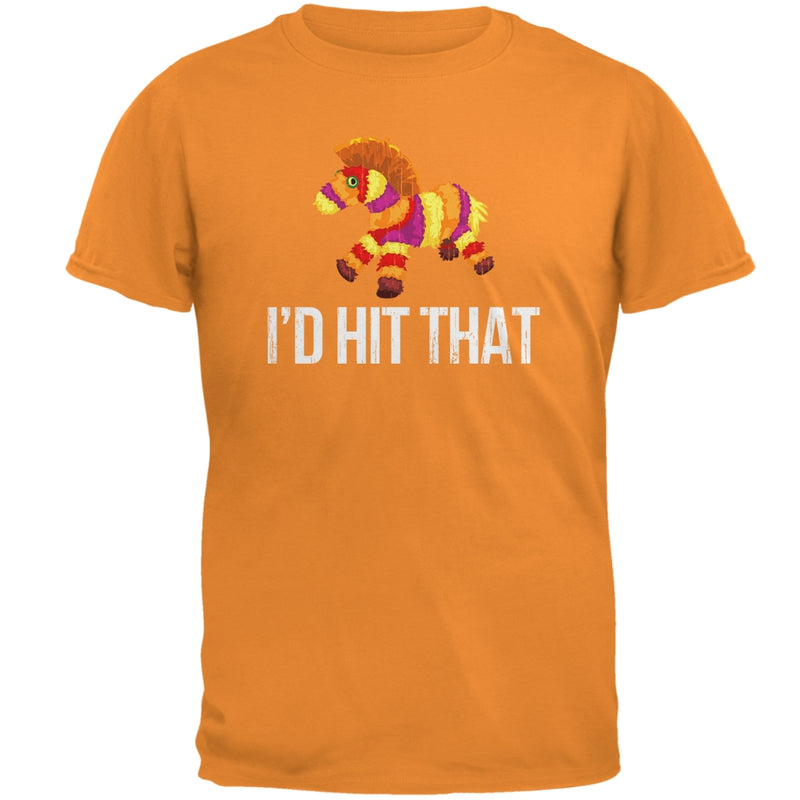 Cinco de Mayo I'd Hit That, Pinata Mens T Shirt Men's T-Shirts Old Glory 2XL Orange 