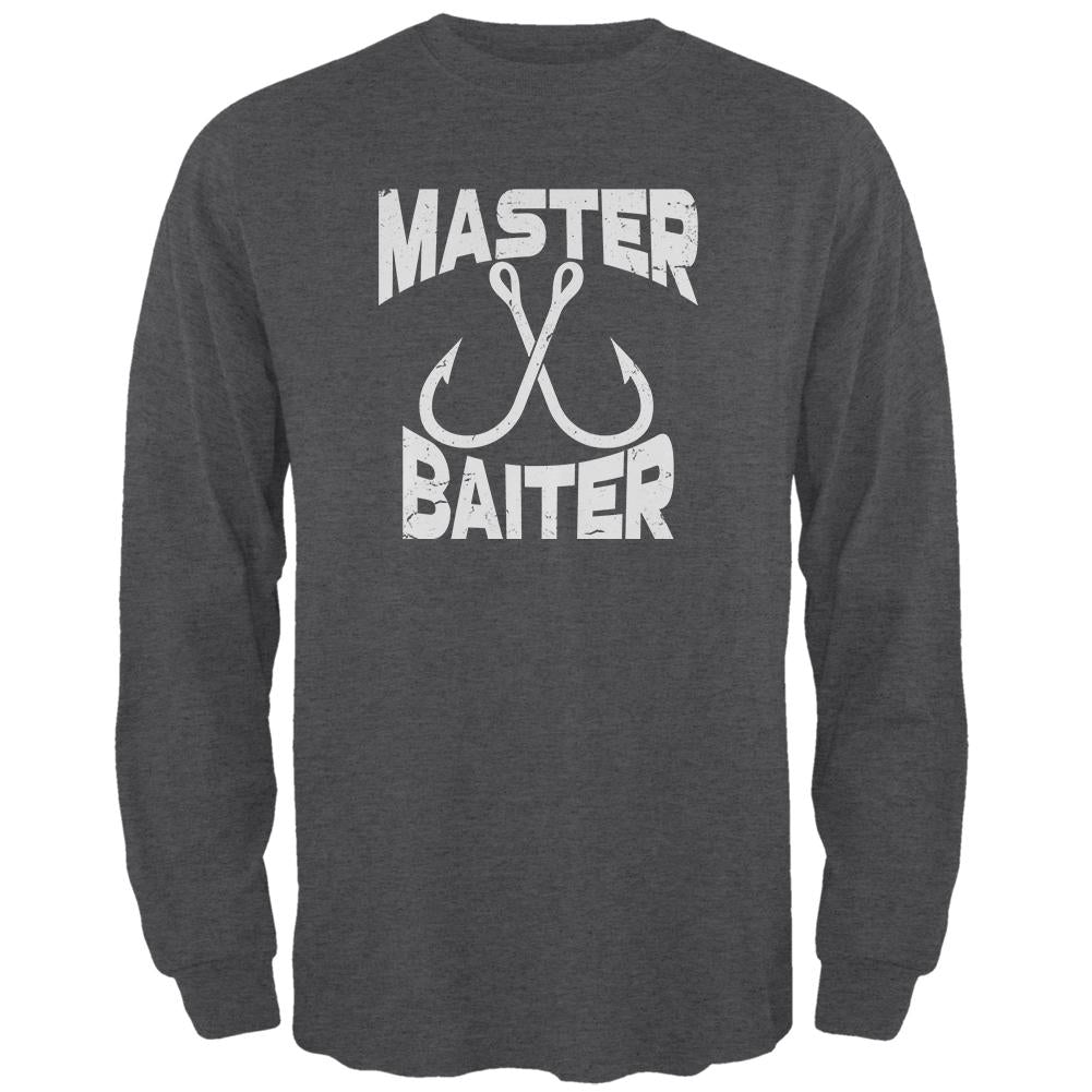 Master Baiter Mens Long Sleeve T Shirt Men's Long Sleeves Old Glory 2XL Black 