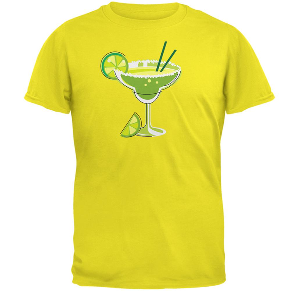 Cinco de Mayo Margarita Glass Mens T Shirt Men's T-Shirts Old Glory 2XL Bright Yellow 