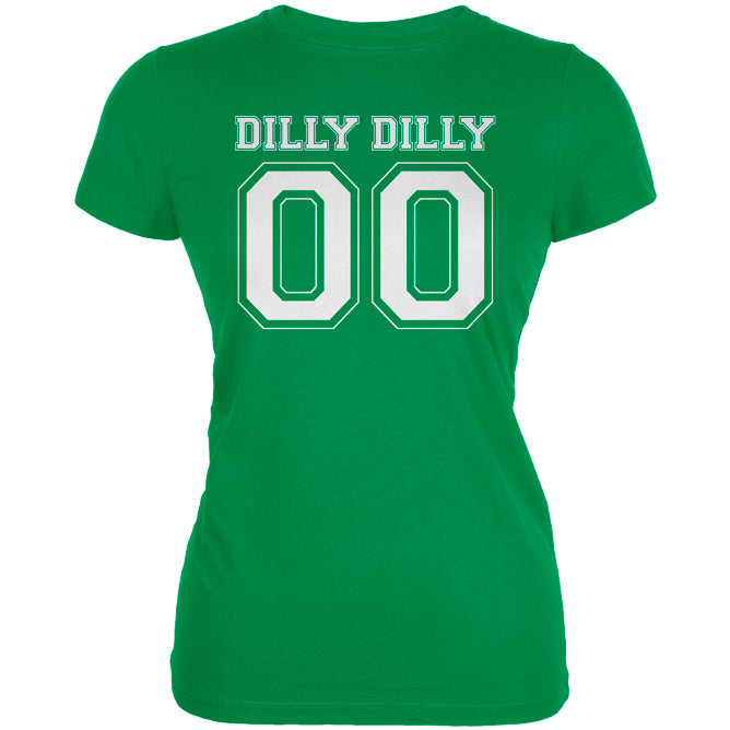 Dilly Dilly Jersey Custom Numbers Juniors Soft T Shirt Juniors T-Shirts Old Glory 2XL Irish Green 