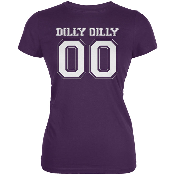 Dilly Dilly Jersey Custom Numbers Juniors Soft T Shirt Juniors T-Shirts Old Glory 2XL Purple 