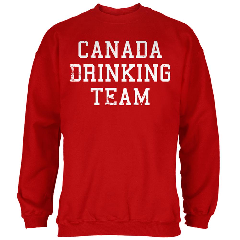 Canada Drinking Team Mens Sweatshirt Men's Sweatshirts Old Glory 2XL Red 