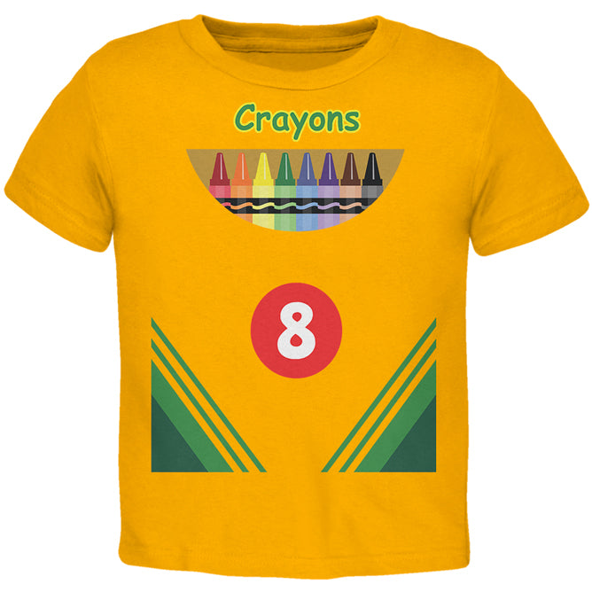 Halloween Crayon Box Costume Toddler T Shirt Toddler T-Shirts Old Glory 2T Gold 