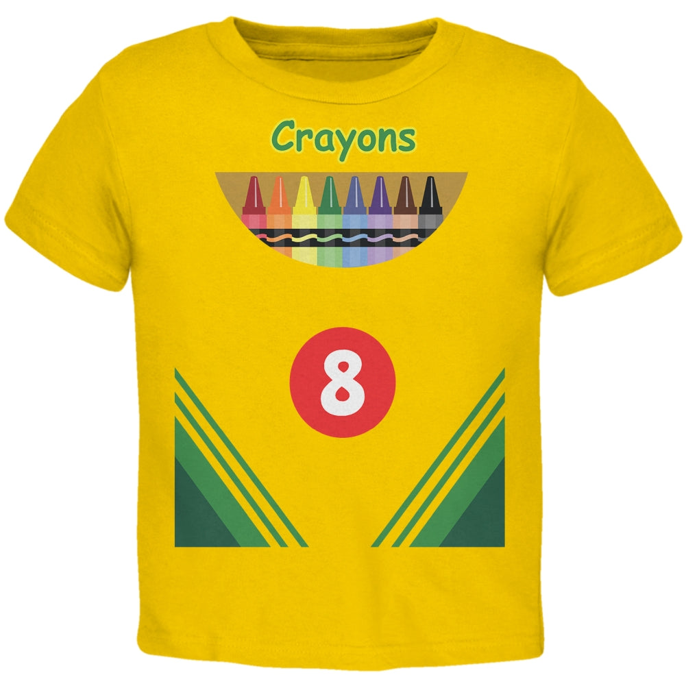 Halloween Crayon Box Costume Toddler T Shirt Toddler T-Shirts Old Glory 2T Yellow 