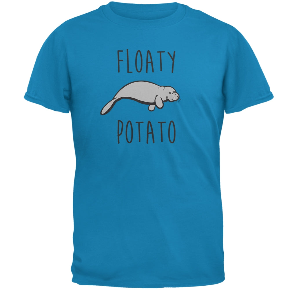 Floaty Potato Manatee Mens T Shirt Men's T-Shirts Old Glory 2XL Sapphire 