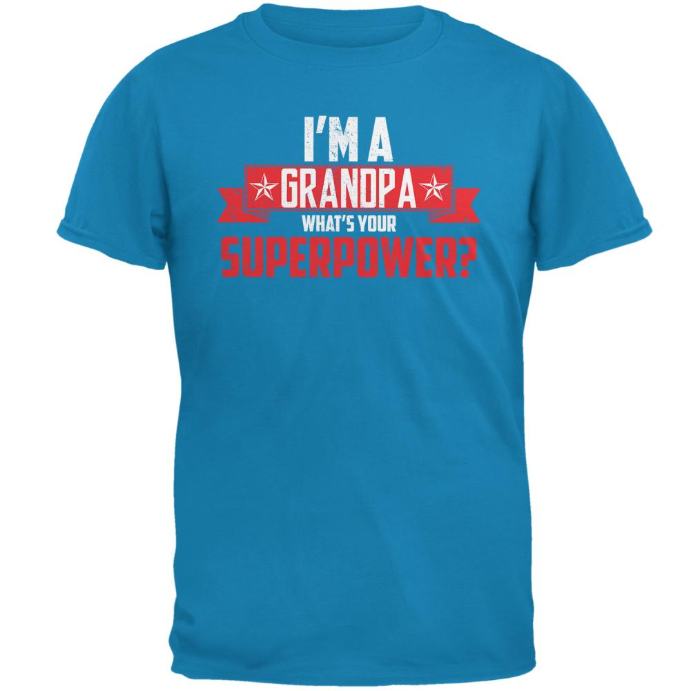 I'm A Grandpa What's Your Superpower Mens T Shirt Men's T-Shirts Old Glory 2XL Sapphire 