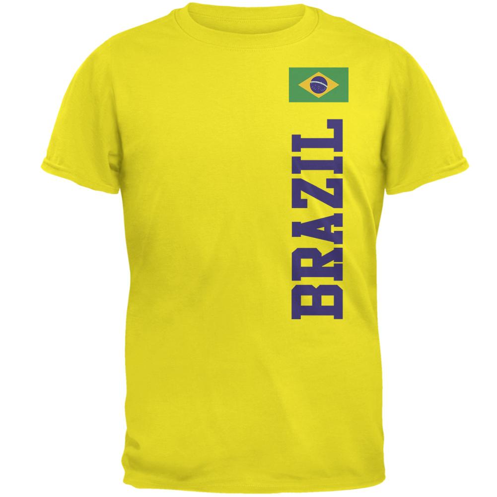 World Cup Brazil Mens T Shirt Men's T-Shirts Old Glory 2XL Bright Yellow 