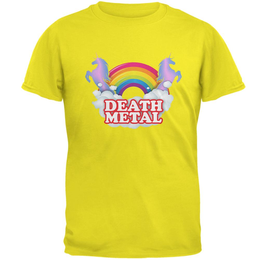 Death Metal Rainbow Mens T Shirt Men's T-Shirts Old Glory 2XL Bright Yellow 