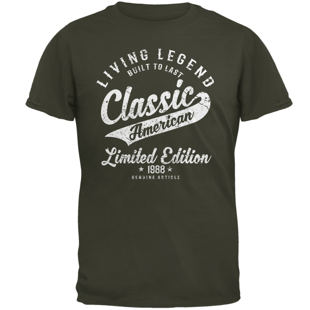 Classic American Legend 1988 Mens T Shirt Men's T-Shirts Old Glory MD Green 