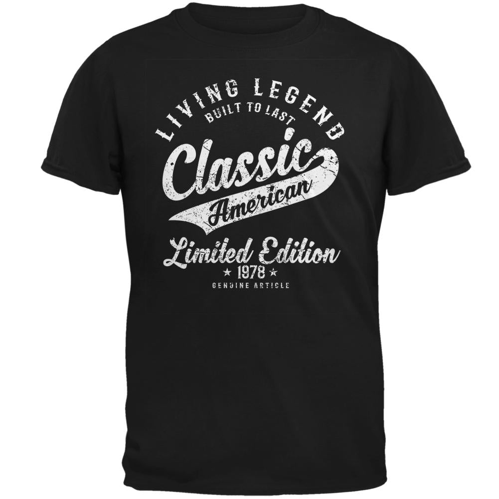 Classic American Legend 1978 Mens T Shirt Men's T-Shirts Old Glory 2XL Black 