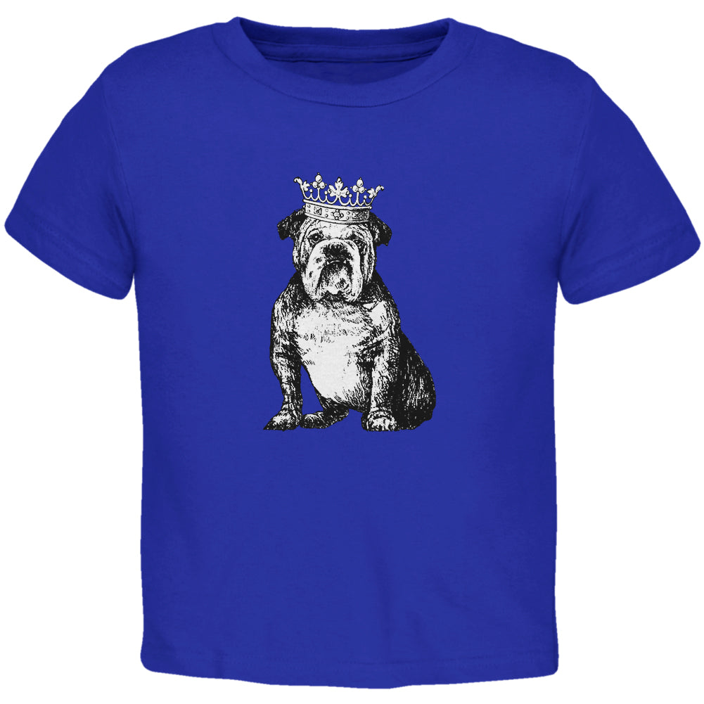 Bulldog Crown Toddler T Shirt Toddler T-Shirts Old Glory 2T Blue 